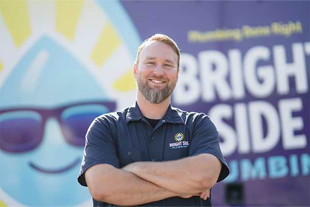 I’m Brian, a plumbing installer with Bright Side Plumbing. I’m in school through Bright Side to become a Master Plumber while I work full-time during the day.