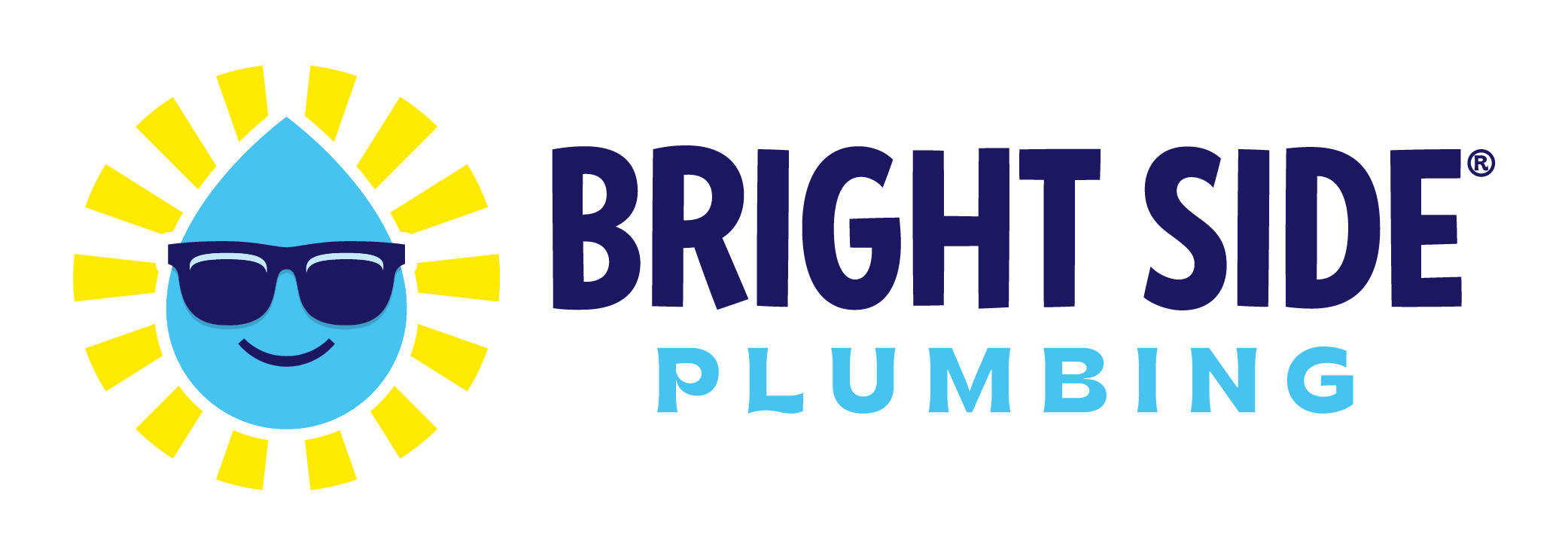 A logo for Bright Side Plumbing in Overland P{ark, Kansas City